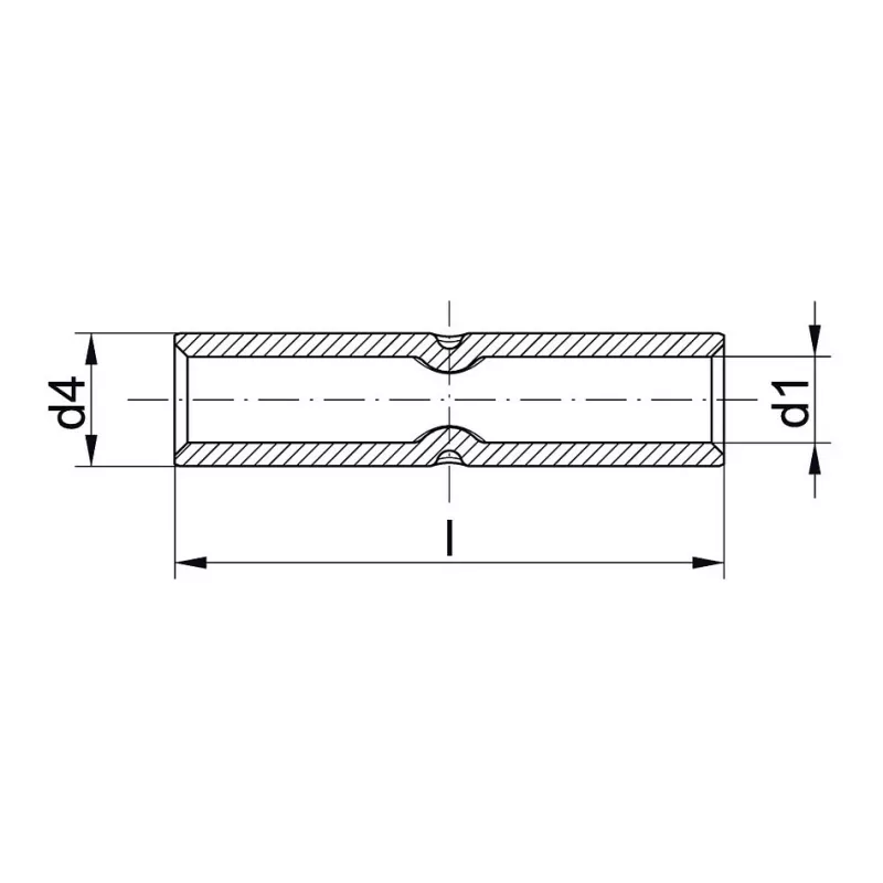 KLAUKE 28R medená drážkovacia spojka pre 95 mm² káble, DIN 46235, E-Cu