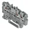WAGO 2001-1301 3-vodičová priechodná svorka, 1,5 mm², Push-in CAGE CLAMP, Ex e II, sivá