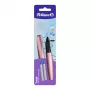 Pelikan Twist plniace pero ružovomodrá stredný hrot - ergonomická rukoväť pre pravákov a ľavákov, blister