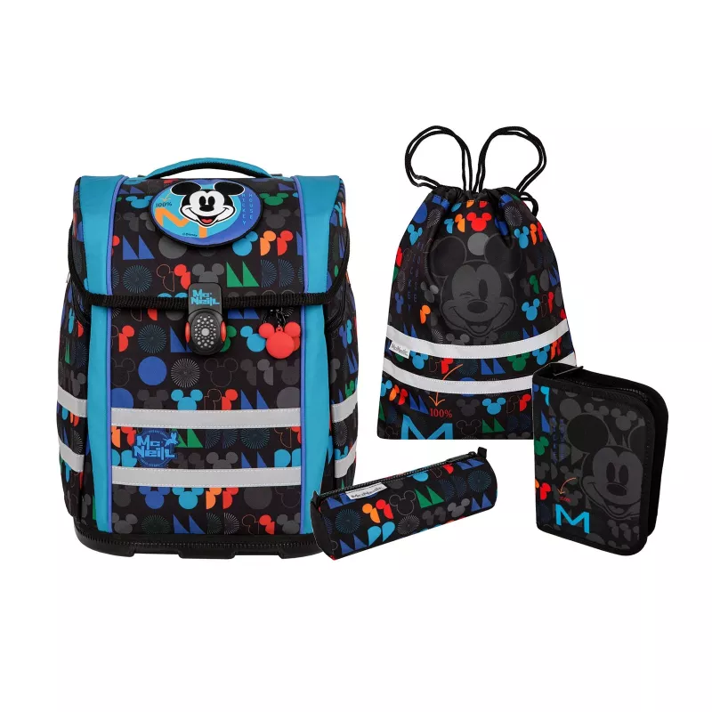 McNeill PERFECTO školská aktovka set 5-dielny Disney Mickey Mouse