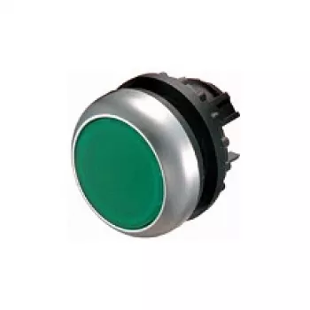 Eaton M22-D-G plochý ovládač tlačidla, zelený, momentový, 22,5 mm, IP66/IP67/IP69K