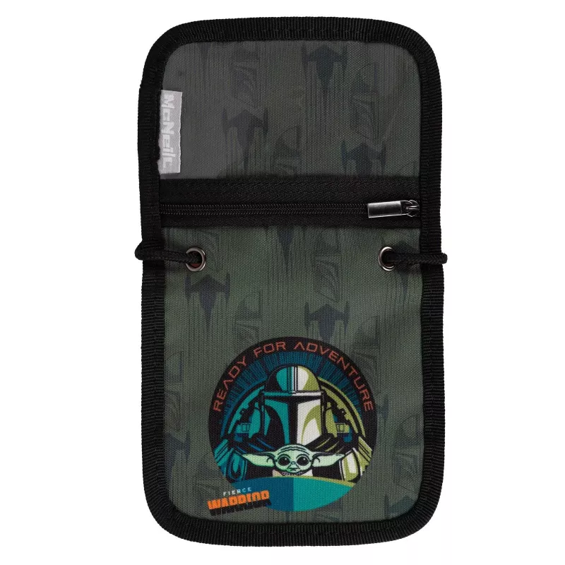 McNeill Star Wars The Mandalorian hrudná taška – čierna a sivá