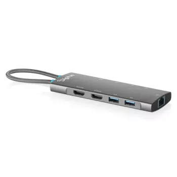DIGITUS DA-70922 dokovacia stanica USB-C, 9-portová, 2x HDMI, USB, RJ45