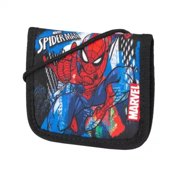 McNeill Marvel Spider-Man hrudná taška s okienkom na preukaz, červená/modrá