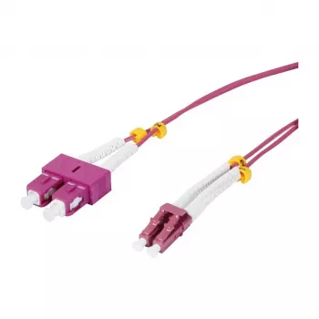 SYNERGY21 OM4 Duplex optický patch kábel LC-SC 1,5m 50/125µm LSZH aqua
