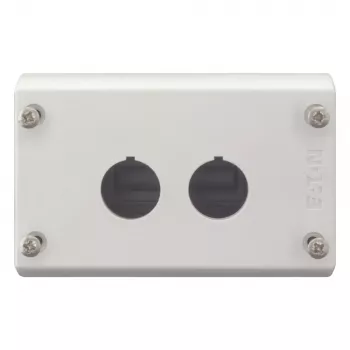 Eaton M22-I2 prázdne puzdro pre 2 ovládacie prvky, povrchová montáž, svetlosivá RAL 7035