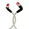 EFB Elektronik K4137GR.2 patch kábel Cat.6A S/FTP LSZH, Draka UC900 TM21, 2x90 stupňov, 2 m, sivý