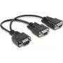 Delock Y-splitter kábel D-Sub 9 samec na 2 x samica so skrutkami 25 cm