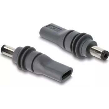 Delock USB Type-C konektor samica na DC 5,5 x 2,1 mm konektor samec adaptér pre Starlink Mini - sivá