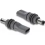 Delock USB Type-C konektor samica na DC 5,5 x 2,1 mm konektor samec adaptér pre Starlink Mini - sivý