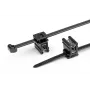 HellermannTyton T50ROSEC4A-PA66W-BK káblová páskа s stromčekovým upevňovacím klipom, 200 mm x 4,6 mm, čierna, balenie 100 ks
