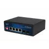 ALLNET ALL-SGI8104v3 priemyselný nespravovaný Layer 2 switch, 6 portov GbE, 4x GbE RJ45, 2x SFP, bez ventilátora, IP40