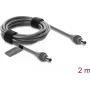 Delock napájací kábel DC 5,5 x 2,1 mm samec na DC 5,5 x 2,1 mm samec pre Starlink Mini, 2 m sivý