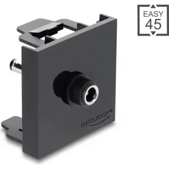 Delock Easy 45 modul DC 5,5 x 2,1 mm konektor samica na DC 5,5 x 2,5 mm konektor samec adaptér čierna