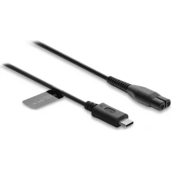 Delock USB Type-C nabíjací kábel 4,3 V pre elektrický holiaci strojček kompatibilný s Philips OneBlade 360 Face + Body - náhradný nabíjací kábel holiacieho strojčeka 1 m