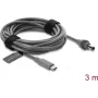 Delock USB Type-C™ na DC 5,5 x 2,1 mm napájací kábel pre Starlink Mini, 3 m, sivá