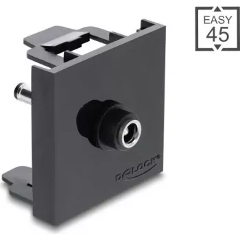 Delock Easy 45 modul DC 5,5 x 2,5 mm konektor samica na DC 5,5 x 2,1 mm konektor samec čierny