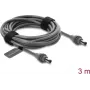 Delock 91824 DC 5,5 x 2,1 mm na DC 5,5 x 2,1 mm napájací kábel pre Starlink Mini, 3 m, sivá