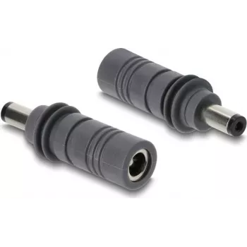 Delock DC 5,5 x 2,1 mm na DC 5,5 x 2,1 mm adaptér, kompatibilný so Starlink Mini, sivý