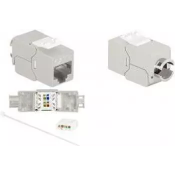 LogiLink NK4067 Cat.8.1 keystone konektor samica, STP, bez nástroja, RJ45 konektor samica, 40G, 2000 MHz, trieda I, zinková zliatina, 1 balenie