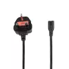 LogiLink napájací kábel BS 1363 (UK) na IEC C7, čierny, 1,8 m