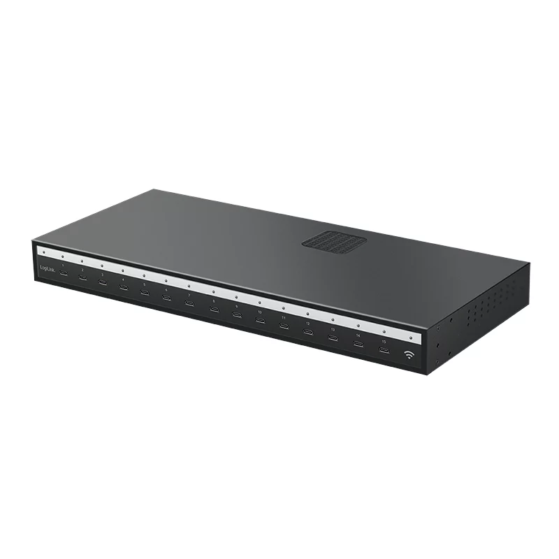 LogiLink USB-C multi nabíjačka (IPSS), 15 portov, PD, Smart, čierna