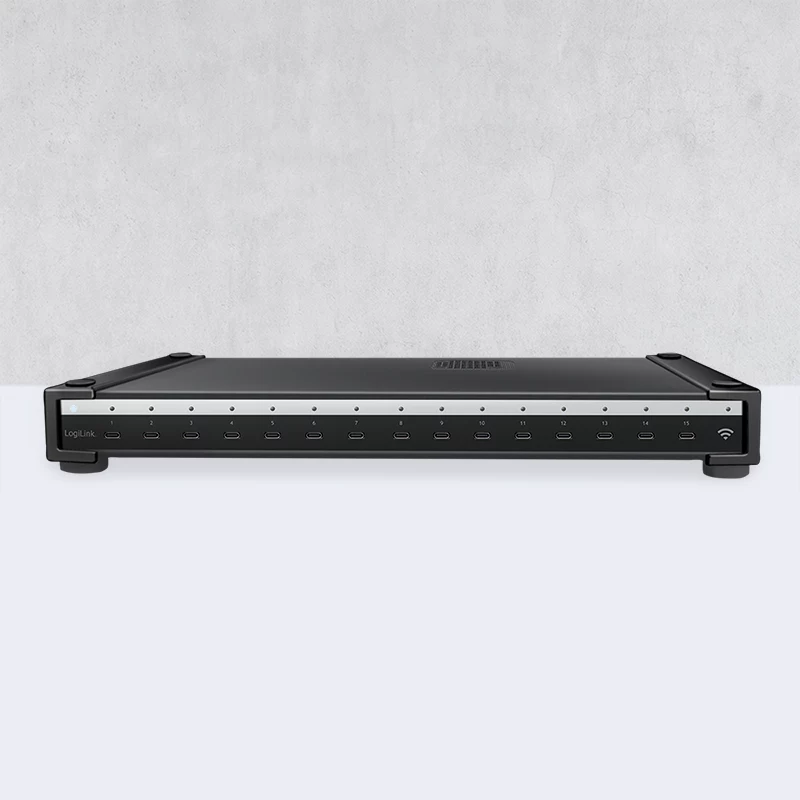 LogiLink USB-C multi nabíjačka (IPSS), 15 portov, PD, Smart, čierna