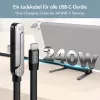 LogiLink USB 2.0 Type-C kábel C/M na C/M 480 Mbps 240W plochý čierny 1,5m