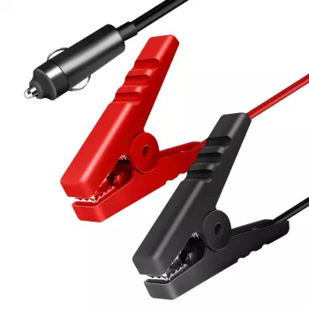 LogiLink CP0400 12V DC napájací adaptér kábel s konektorom cigaretového zapaľovača a krokodílími svorkami, 2m, 10A, čierny/červený