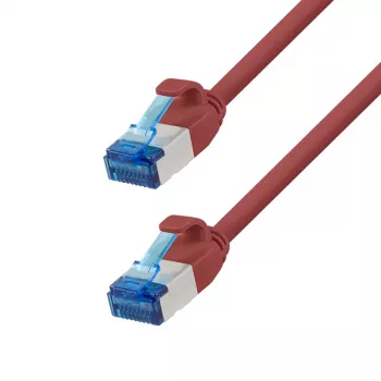 LogiLink Cat.6A Slim S/FTP LSZH patch kábel, červený, 15 m, SlimLine