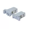 LogiLink DIN lišta montážny adaptér s 2 Cat.6A tienenými inline spojkami, 10G, PoE++ (MP0079)