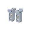 LogiLink DIN lišta montážny adaptér s 2 Cat.6A tienenými inline spojkami, 10G, PoE++ (MP0079)