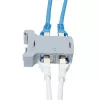 LogiLink DIN lišta montážny adaptér s 2 Cat.6A tienenými inline spojkami, 10G, PoE++ (MP0079)
