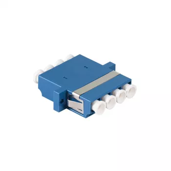 LogiLink LC Quad optický adaptér, 12-pack, modrý, prírubová montáž, Singlemode