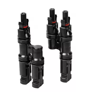 LogiLink solárny Y konektor set, 2 kusy, MC4-kompatibilný, konektor samec & samica, PVC, čierny