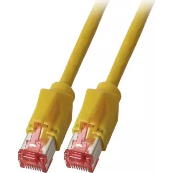 EFB Elektronik K8708GE.050 patch kábel Cat.6A S/FTP LSZH, Daetwyler 7702 TM21, 0,5 m, žltý
