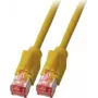 EFB Elektronik K8708GE.050 patch kábel Cat.6A S/FTP LSZH, Daetwyler 7702 TM21, 0,5 m, žltý