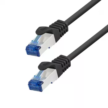 LogiLink EconLine Cat.6A S/FTP LSZH patch kábel, 7,5 m, čierny, CCA