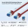 LogiLink Cat.6A Slim S/FTP LSZH patch kábel, červený, 7,5 m