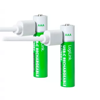 LogiLink LR03RCB2 USB-C nabíjateľné AAA Li-Ion batérie, 1,5V, balenie 2 ks