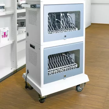 LogiLink SCS0150 základňa pojazdného vozíka pre multi nabíjacie stanice a skrine, kov, sivá