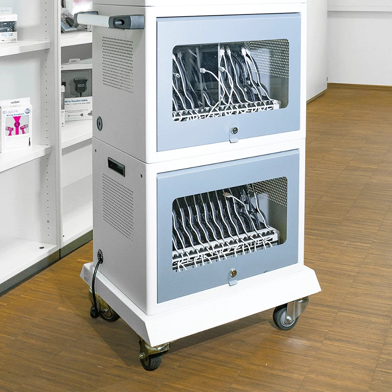 LogiLink SCS0150 základňa pojazdného vozíka pre multi nabíjacie stanice a skrine, kov, sivá