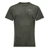Salewa Puez Melange Dry tričko s krátkym rukávom - Dark Olive Melange - XL