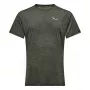 Salewa Puez Melange Dry tričko s krátkym rukávom - Dark Olive Melange - XL
