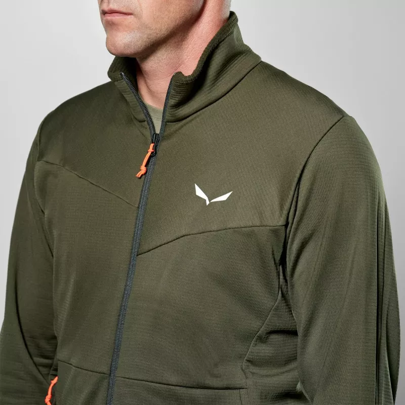 Salewa Puez Cammino PL fleecová bunda bez kapucne pánska Dark Olive