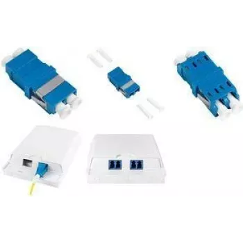 LogiLink FA03LC7 LC-Duplex vláknový adaptér, 12 ks balenie, bez príruby, modrý