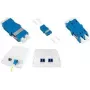 LogiLink FA03LC7 LC-Duplex vláknový adaptér, 12 ks balenie, bez príruby, modrý