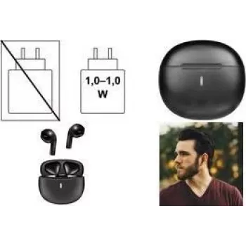 LogiLink Bluetooth TWS slúchadlá, IPX4 vodoodolný, dotykové ovládanie, USB-C nabíjacie puzdro, čierne