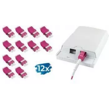 LogiLink LC Duplex OM4 bezprírubová sada optických spojok, fialová, 2x LC Duplex, SC-Simplex výrez