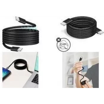 LogiLink CU0231 magnetický USB-C dátový a nabíjací kábel, 1m, čierny, 100W PD, USB 2.0
